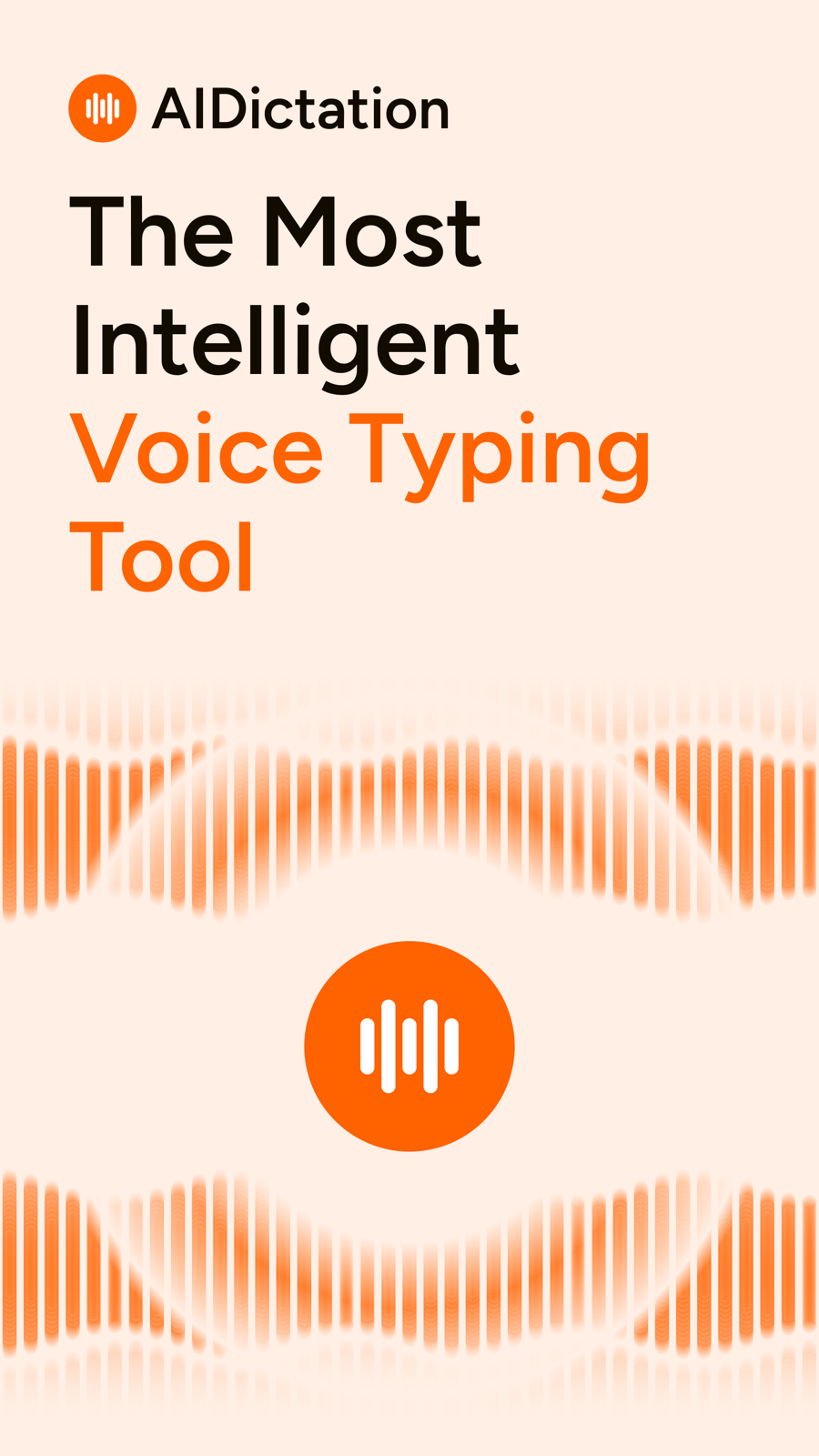 AI Dictation Android screenshot showing the voice typing tool.