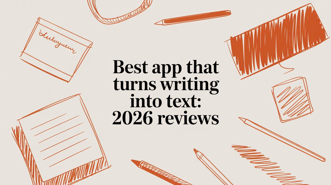Best App That Turns Writing Into Text: 2026 Reviews