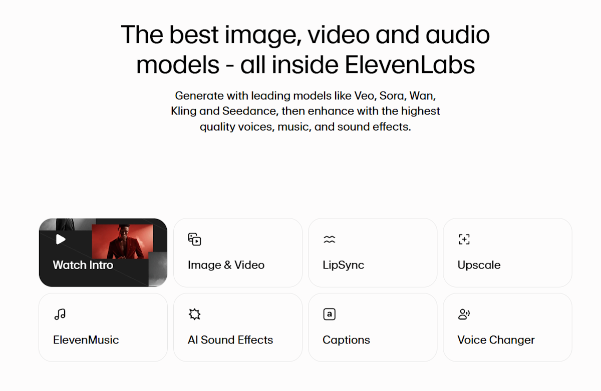 ElevenLabs Studio interface showing voice selection and text editor