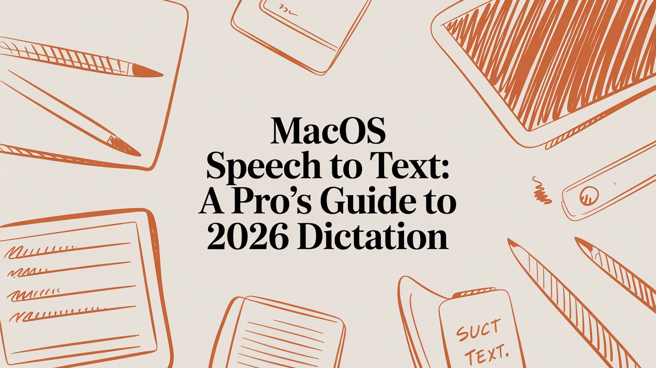 macOS Speech to Text: A Pro's Guide to 2026 Dictation