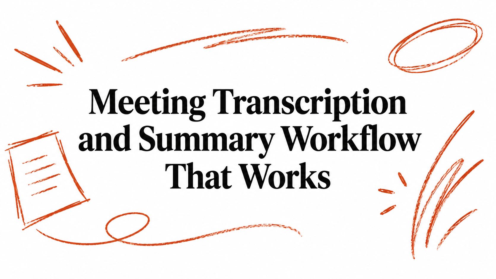 Meeting Transcription and Summary Workflow That Works
