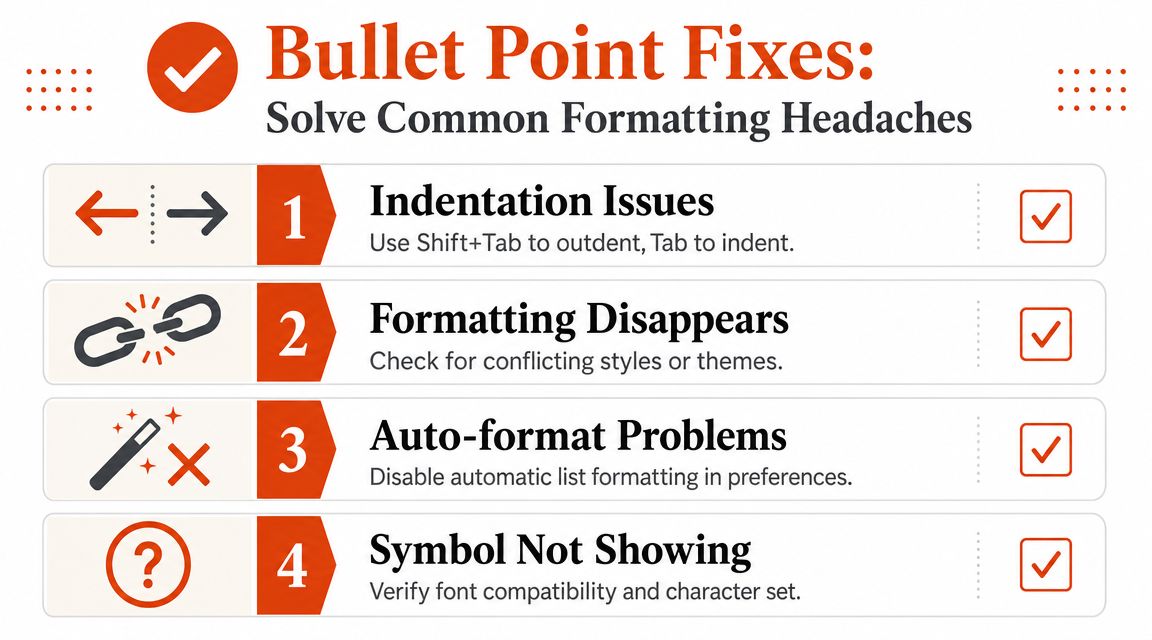 Troubleshooting Common Bullet Point Annoyances